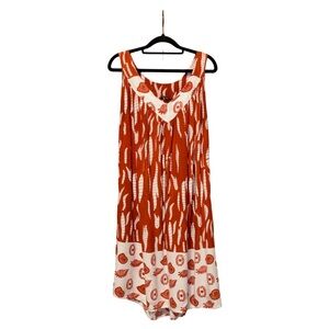 Jackpot Flowy V-Neck Dress - Burnt Orange - Size OS